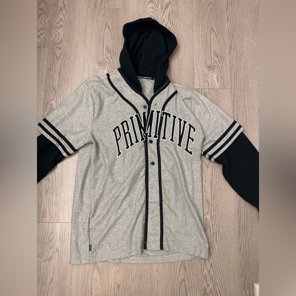 PRIMITIVE skateboarding: baseball button hoodie!!